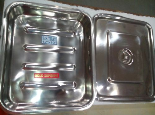Instrument tray with lid 10x12inch stainless steel aei-017, ajanta for sale