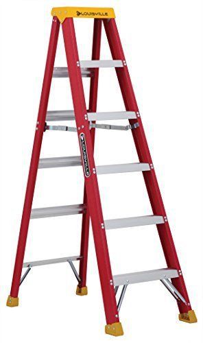 Louisville ladder l-3016-06 300-pound duty rating fiberglass stepladder, 6-feet for sale