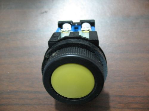 Fuji AR30F0R Yellow 33.5 MM Flush Momentary Push Button with N.O. Contact
