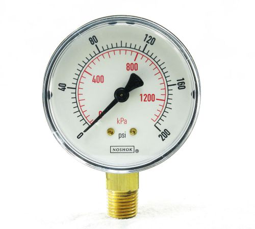 Pair of NoShok 2.5in 0-200 psi dry gauges 25-100-200 4F2