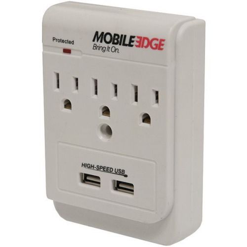 Mobile Edge MEAUAC Dual Power DX In-Wall Surge Protector 2 USB Ports/3 Outlets