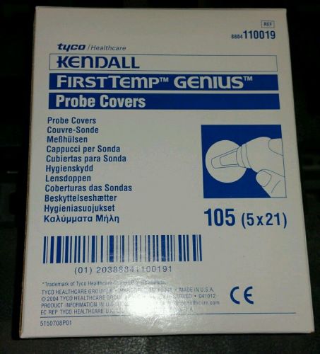 Kendall FirstTemp Genius Probe Covers Case 20 boxes 2100 pcs exp&#039;rd NewOldStock
