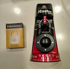 Lot of 2 Master Locks brand new, 1 Speed Dial lock &amp; 1 vintage pin tumbler lock