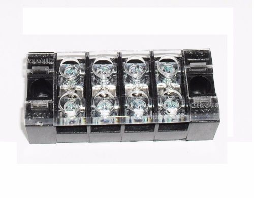 4 Position Screw Terminal Block 600V 30A with cover