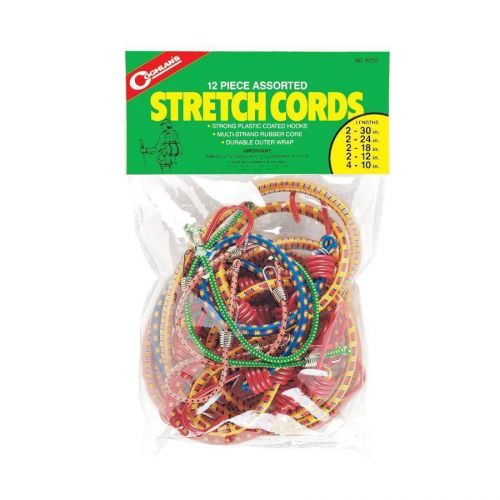 New Coghlan&#039;s Coghlans 9750, 12 Piece Assorted Size Stretch Bungee Cords Hiking