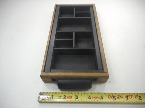 Letterpress Printing Wood Type Tray Hamilton Handle 11 x 6 Inch Black Border