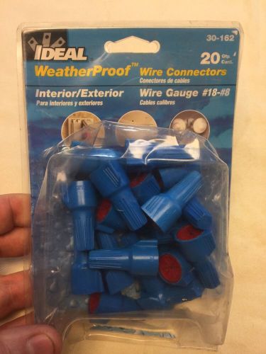 Ideal 30-162 WEATHERPROOF WIRE CONNECTORS-19 PIECES-WIRE GUAGE #18-#8 ~ Int/Ext