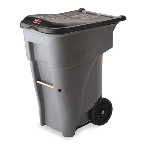 Commercial - brute rollout heavy-duty waste container, square,  gray ab455443 for sale