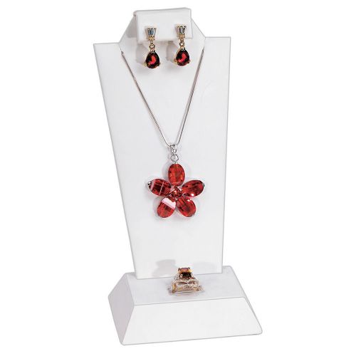 WHITE DISPLAY COMBINATION EARRING PENDANT RING MINI DISPLAY SET JEWELRY DISPLAYS