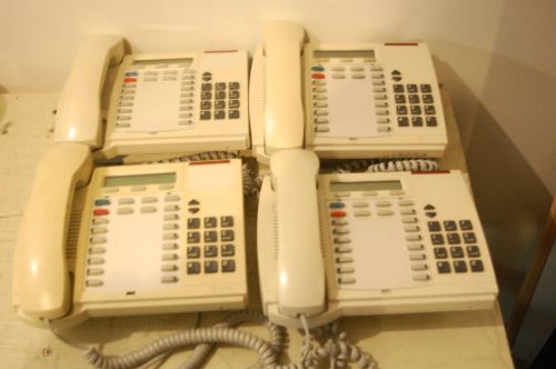 Lot of 4 Mitel 4025 Superset 9132-025-100-NA Tan/Off White