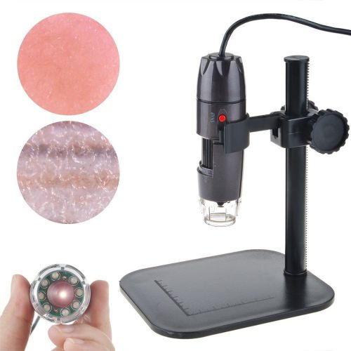 8LED Light 20-800X USB Digital Microscope Endoscope Magnifier Video Camera Stand
