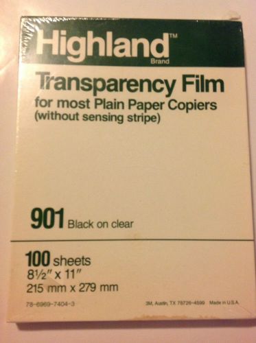 3M Highland Transparency Film Plain Paper Copier 100 Sheets for Crafting Crafter