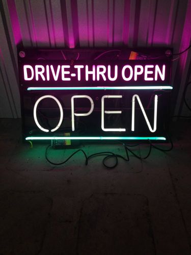 Neon Drive Thru Open Sign