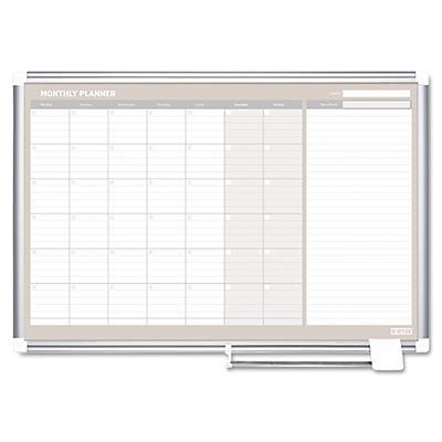 Monthly Planner, 36x24, Silver Frame, Sold as 1 Each