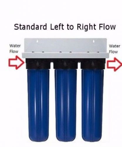 Triple big blue 20&#039;&#039; water filter system 1&#034; sediment /carbon /gac | usa for sale