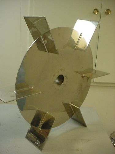 25.75&#034; dia 6 blade stainless steel disk turbine impeller bio pharma biotech for sale