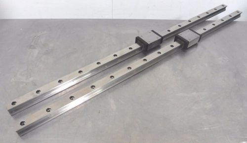 C128074 Lot 2 Star Linear Slide Rails 34x1247mm w/(2) 1622-314-10 Bearing Blocks