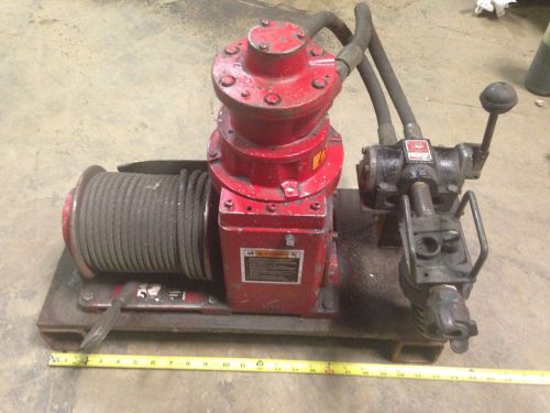 Thern 4771pn pneumatic winch, tugger, control valve cable,base  2000# 5/16 cable for sale