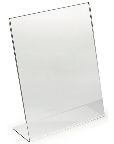 Dazzling Displays Acrylic 8.5 x 11 Slanted Sign Holders 6 Pack