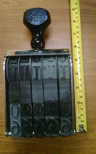 LARGE! ! PULLMAN FIVE ROW DOLLAR / NUMBER STAMP MADE IN USA EXCELLENT CONDITION