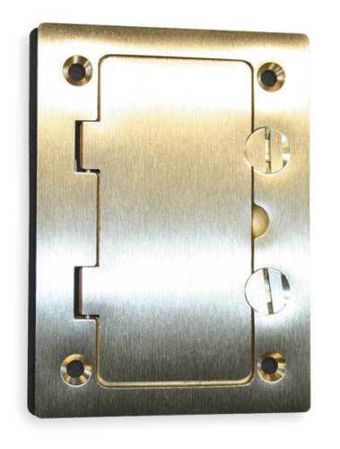 HUBBELL WIRING DEVICE-KELLEMS S3826 Floor Box Cover,Rectangular,Brass G0849965