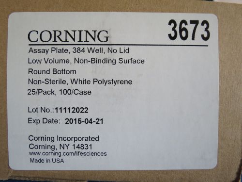 Corning 384-Well Low-Volume White Microplates 50uL Pack/25 # 3673
