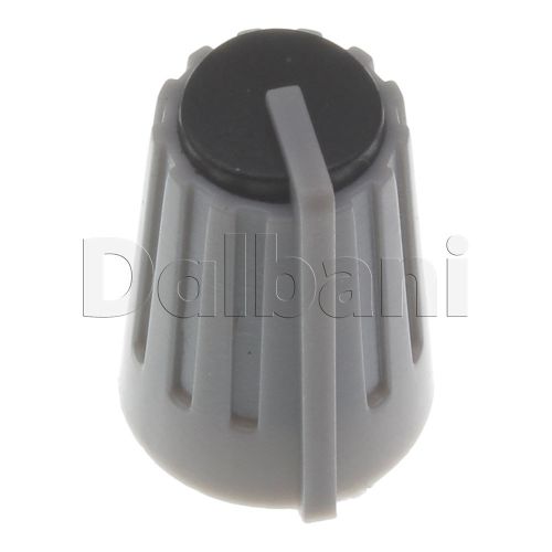 6pcs @$2 20-04-0018 new push-on mixer knob grey with black top 6 mm plastic for sale