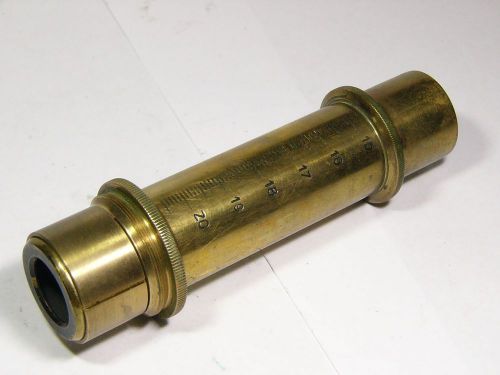 Microscope part: Telescope Eyepiece Lens. ANTIQUE BRASS Vintage, AS IS