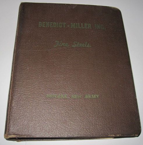 CIRCA 1942 CATALOG - BENEDICT-MILLER INC - FINE STEELS - NEWARK NEW JERSEY
