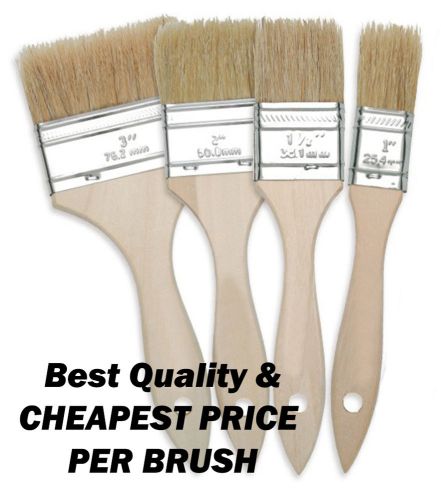 432 Pack 3&#034; Chip Brushes Brush 4 Adhesives Glue Paint Touch Up Trim 100% Bristle