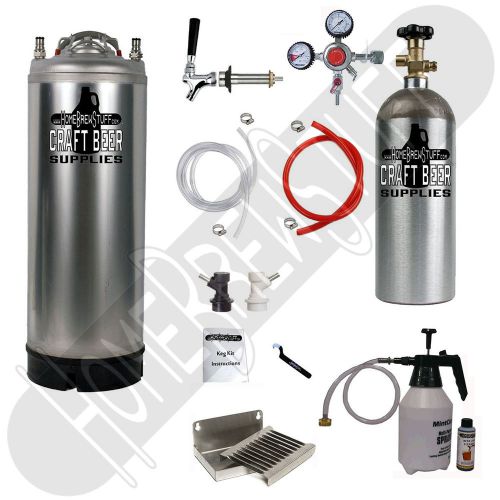 Keg Kit Kegerator Conversion Homebrew Draft Beer Tap Co2 Tank Regulator CleanKit