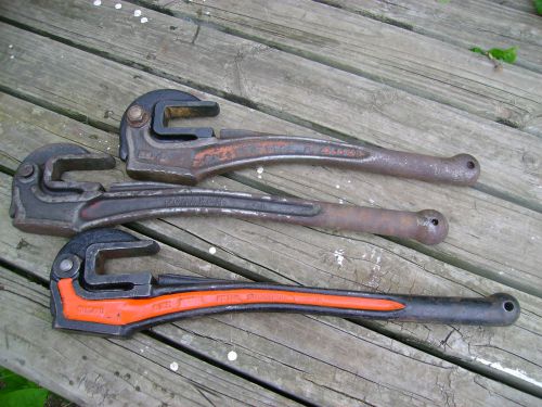3 used suckerod wrenches, petol, gearench, 3/4 &amp; 7/8 rod, oilfield, pumping..usa for sale