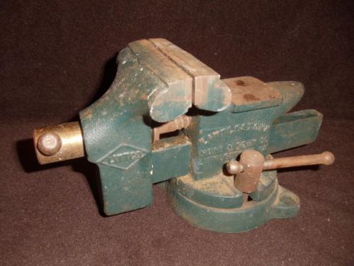 Vintage littco littlestown usa no. 112 anvil 3 1/2&#034; bench vise w/ swivel basel for sale