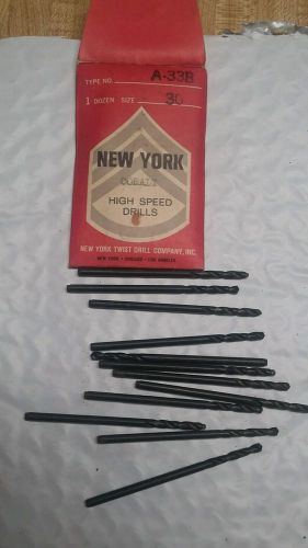 New York Twist Drill Co. Size: No.30, Type A-33B Cobalt High Speed Drills