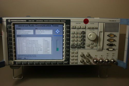 Rohde Schwarz CMU200 &amp; GSM, WCDMA, C2K, EVDO, Calibrated Warranty
