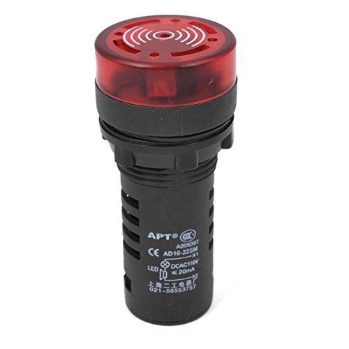 Uxcell ac/dc 110v 20ma equipment alarm signal indicator light flash buzzer for sale