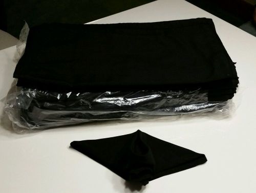 100 NEW BLACK RESTAURANT DINNER CLOTH LINEN NAPKINS 19.5 x 19.5