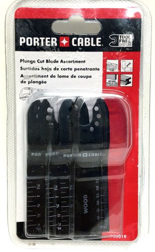 PORTER-CABLE PC3019 Oscillating Plunge Cut Blade Assortment-3 Blades-NEW-SEALED