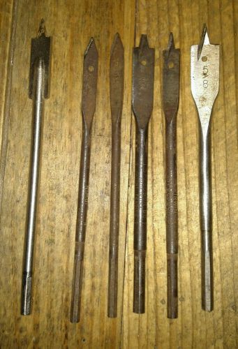 Lot of 6 vintage high speed power bits Miller Falls &amp; 5 Irwin Tools old