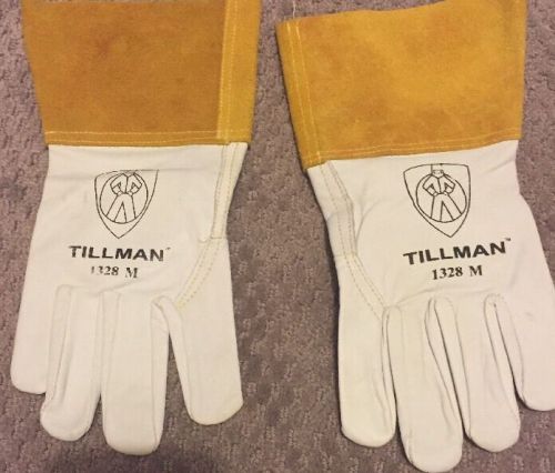 Tillman 1328 Top Grain Goatskin TIG Welding Gloves 4&#034; Cuff, Medium