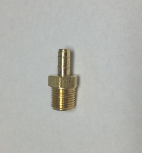Brass Fittings: Male Poly Tube Barb Male Pipe Size 1/8&#034; Tube OD3/8&#034; Quanity 25