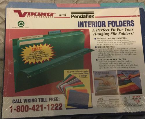 3 Viking Office Products And Pendaflex Interior File Folders 12 Each (36)