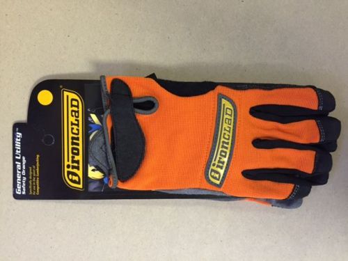 NEW Ironclad Gloves - General Utility &#034;Hi-Viz Safety Orange&#034; / Size MEDIUM