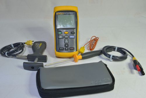 Fluke 52 II Dual Input Digital Thermometer with 80PK-8 and  80PK-25 Probes