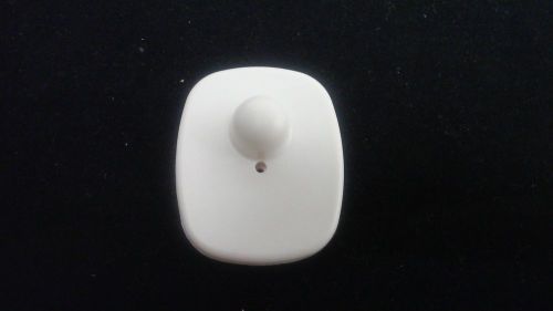 1000 pcs EAS RF 8.2 MHz Checkpoint compatible Anti Theft Tags + Pins - white