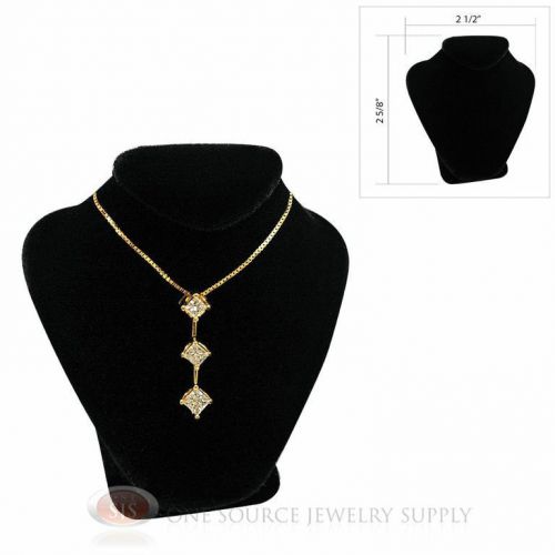2 5/8&#034; Pendant Necklace Black Velvet Mini Jewelry Bust Display Stand