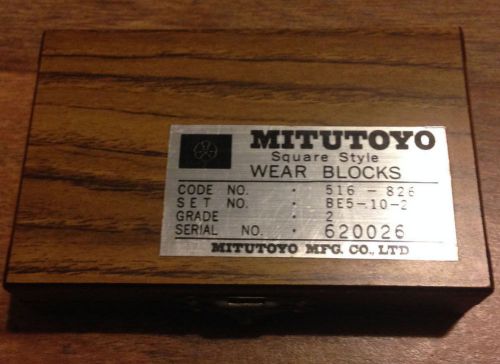 MITUTOYO WEAR BLOCKS Pair BE5-10-2 GRADE 2 CODE 516-826