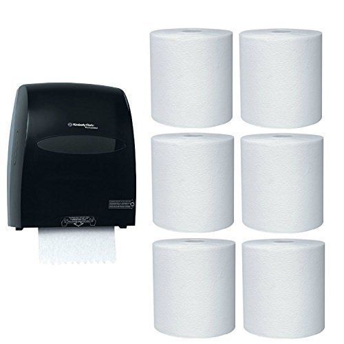 Kimberly-clark hard roll paper towel dispenser with 6-pack refill bundle for sale