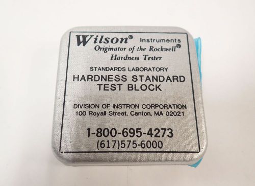 Wilson instruments standard lab hardness test block 29.9 average hr 0.5 range for sale