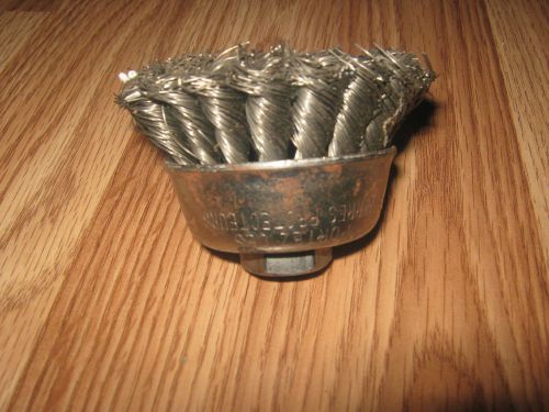 new PRO STAR  HI SPEED KNOTTED WIRE CUP BRUSH  2-3/4 IN..MED. WIRE-INORGINAL PK